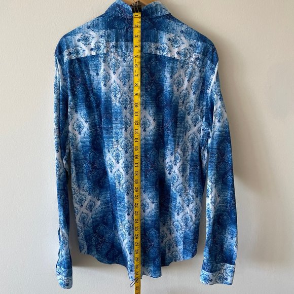Victor (Ibiza, Spain) Shirt - Blue/White Patterned - X-Large - Picture 4 of 5